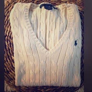 Ralph Lauren Sport Cable Knit Sweater.  Size Med